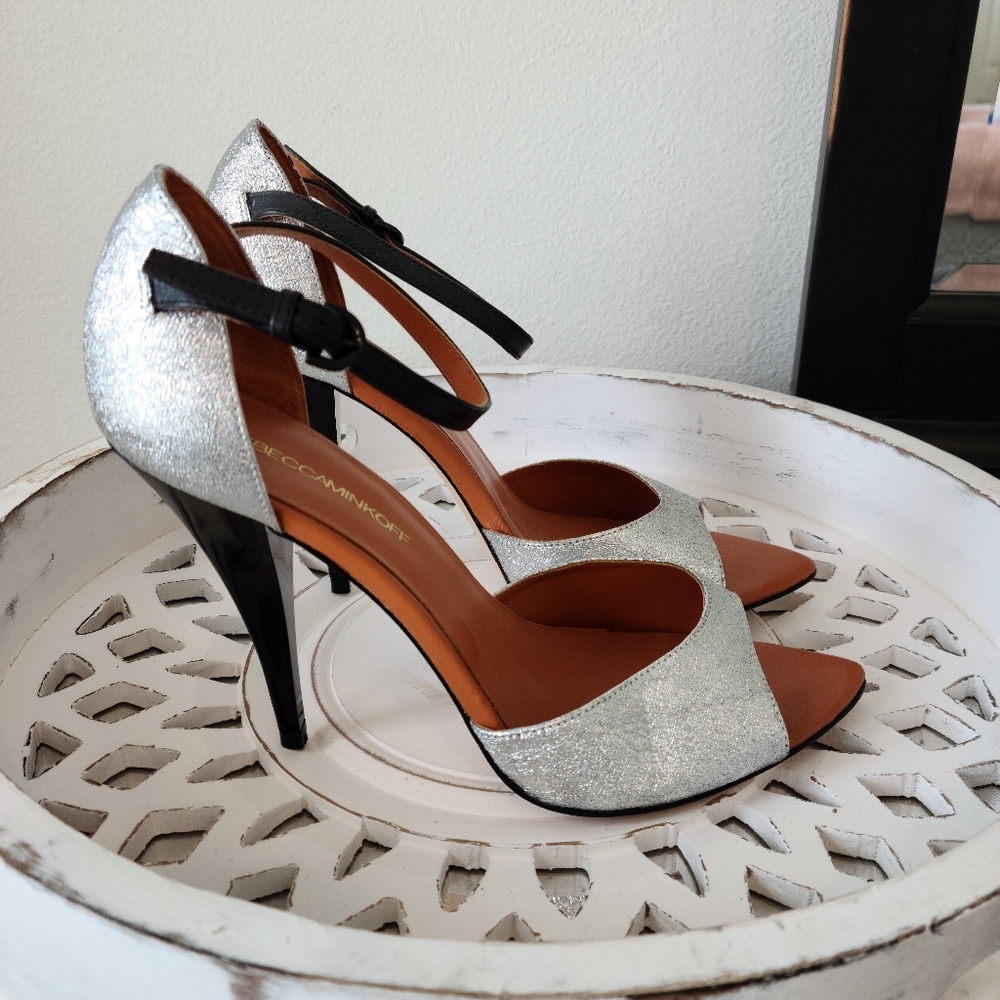 Rebecca Minkoff Ellie Silver Metallic Pump 11